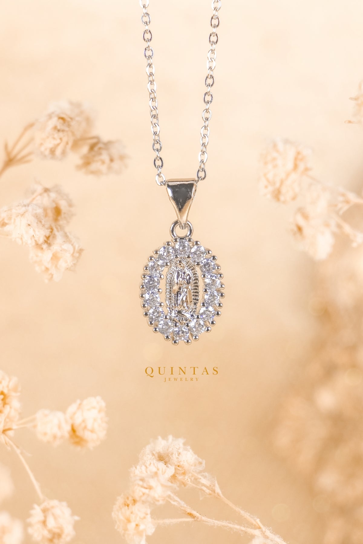 Sacred Guadalupe Silver Necklace