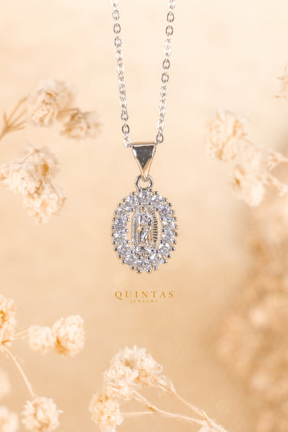 Sacred Guadalupe Silver Necklace