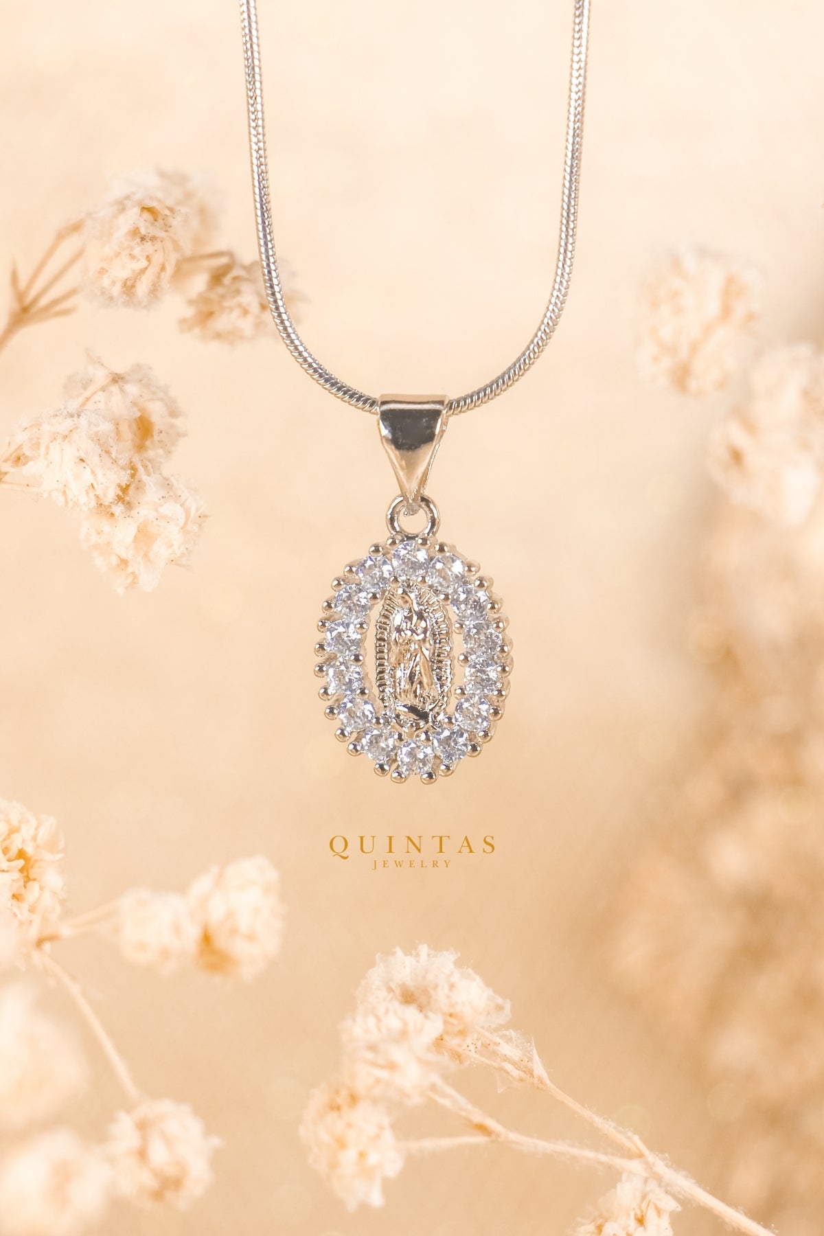 Sacred Guadalupe Silver Necklace