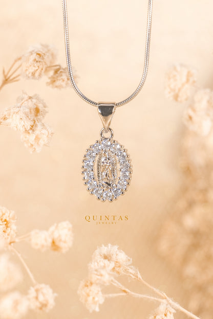 Sacred Guadalupe Silver Necklace