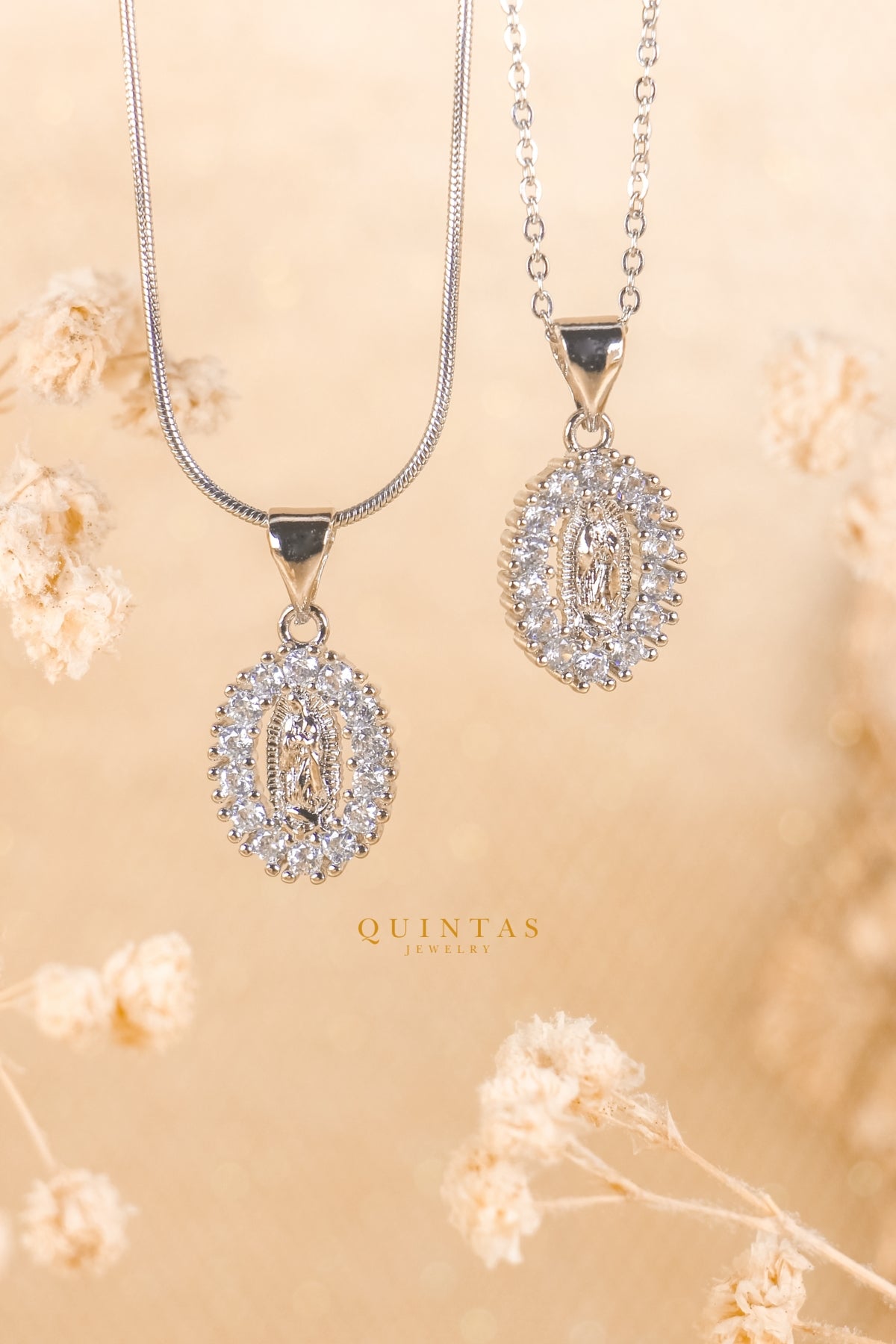 Sacred Guadalupe Silver Necklace