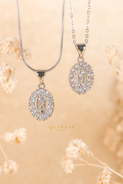 Sacred Guadalupe Silver Necklace