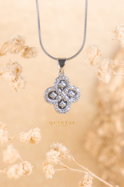 Silver Clover Charm Necklace