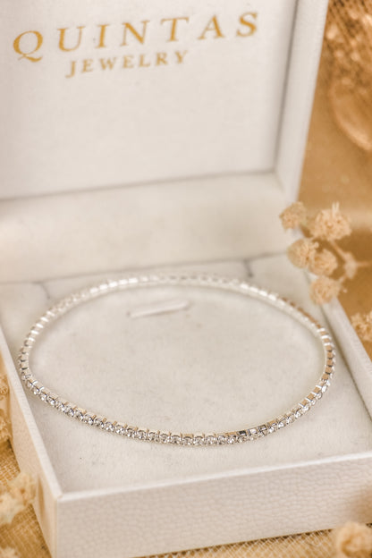 Classic Tennis Silver Bracelet