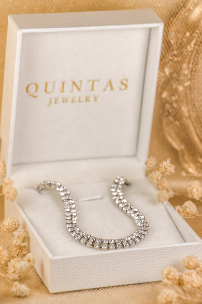 Celestine Double Diamond Silver Bracelet