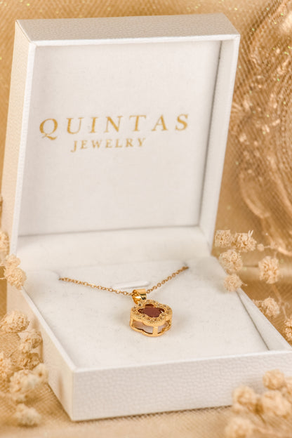 Glass Clover Necklace