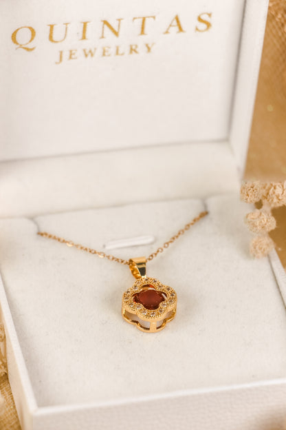 Glass Clover Necklace