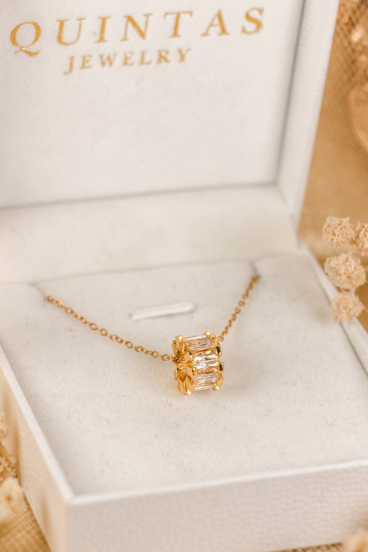 Ophelia Glass Barrel Necklace