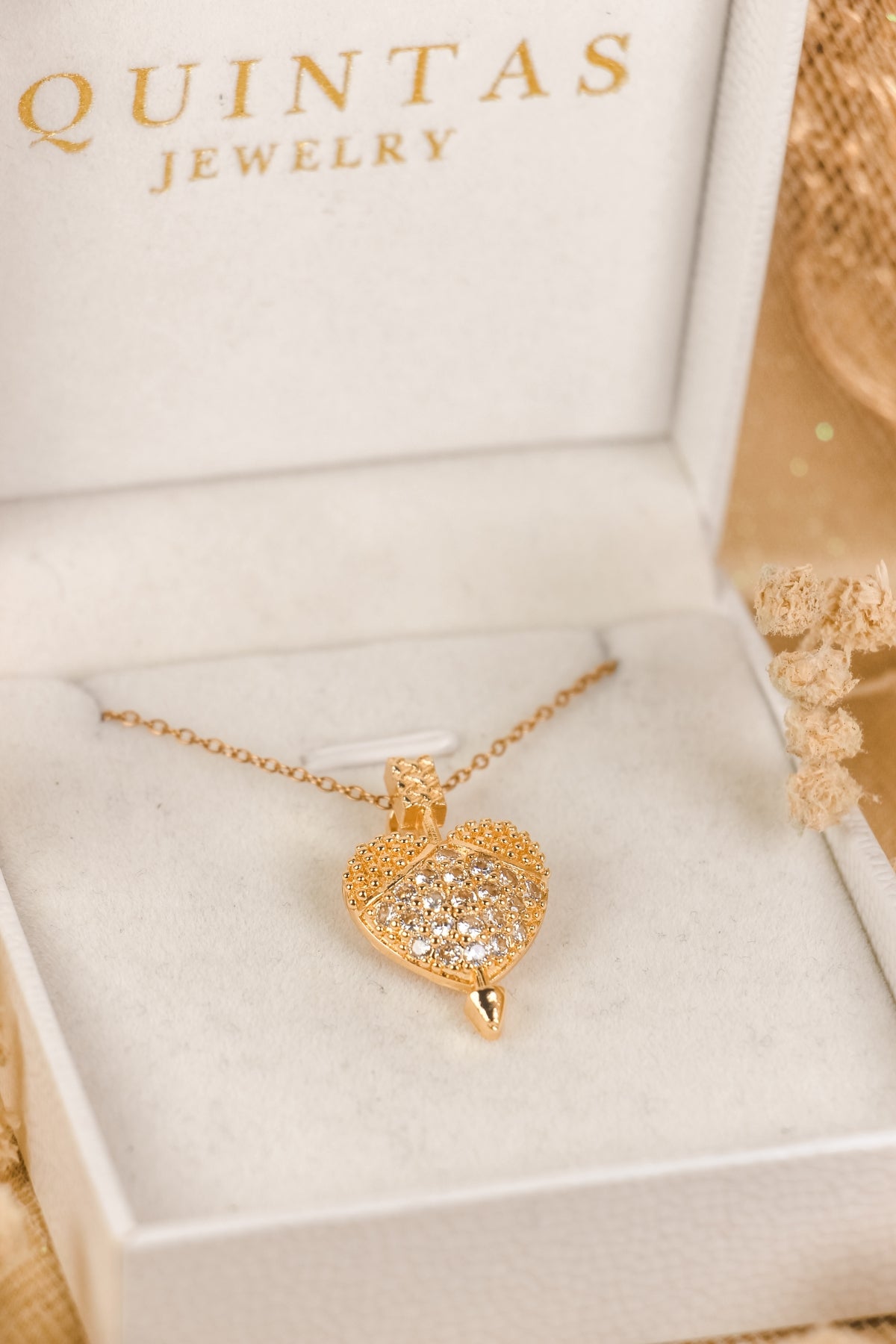 Cupid's Arrow Heart Necklace