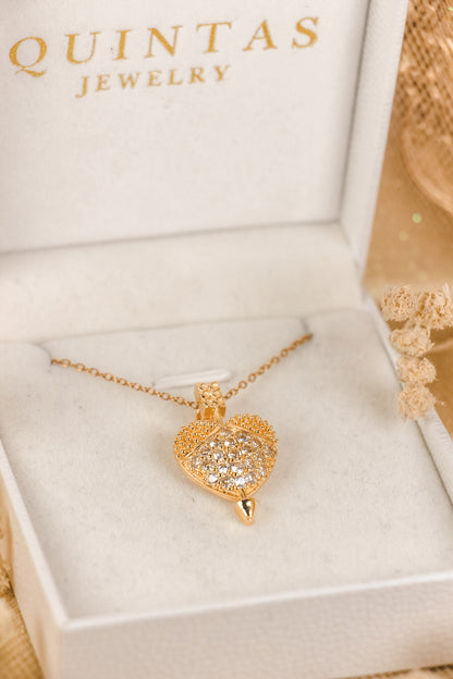 Cupid's Arrow Heart Necklace