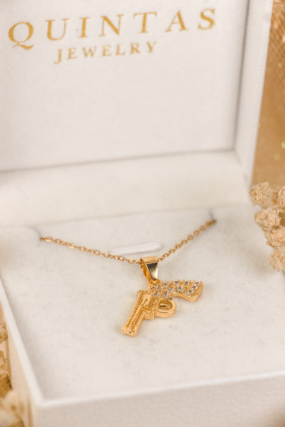 Pistol Charm Necklace