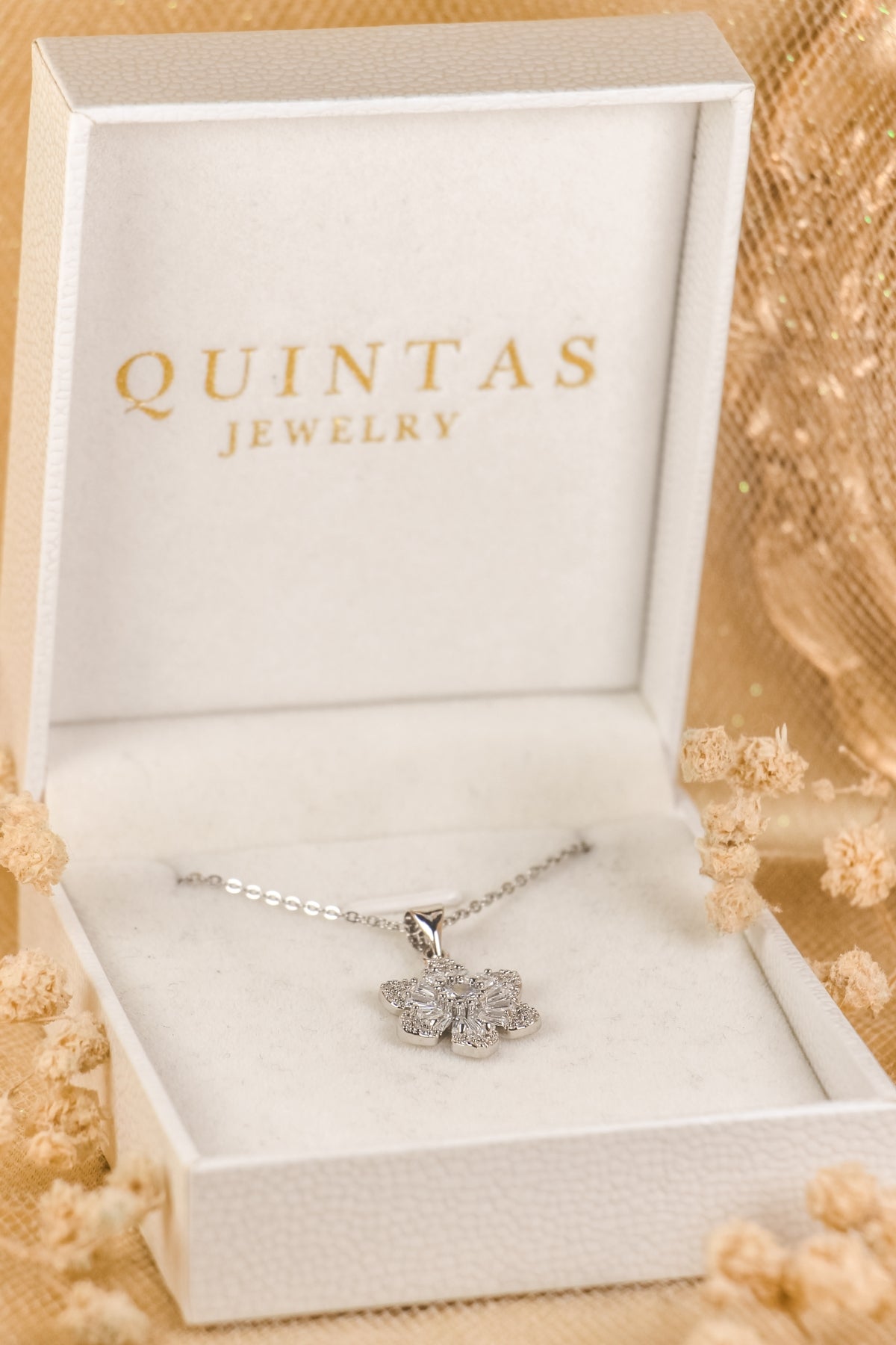 Flower Sun Silver Necklace