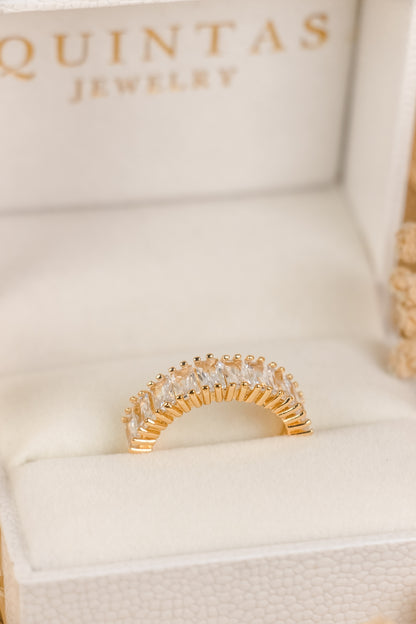 Baguette Eternity Diamond Ring (Adjustable)