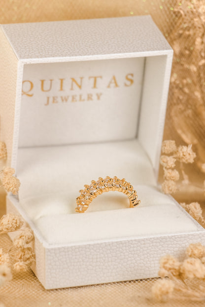 Sparkling Leaf Ring (Adjustable)