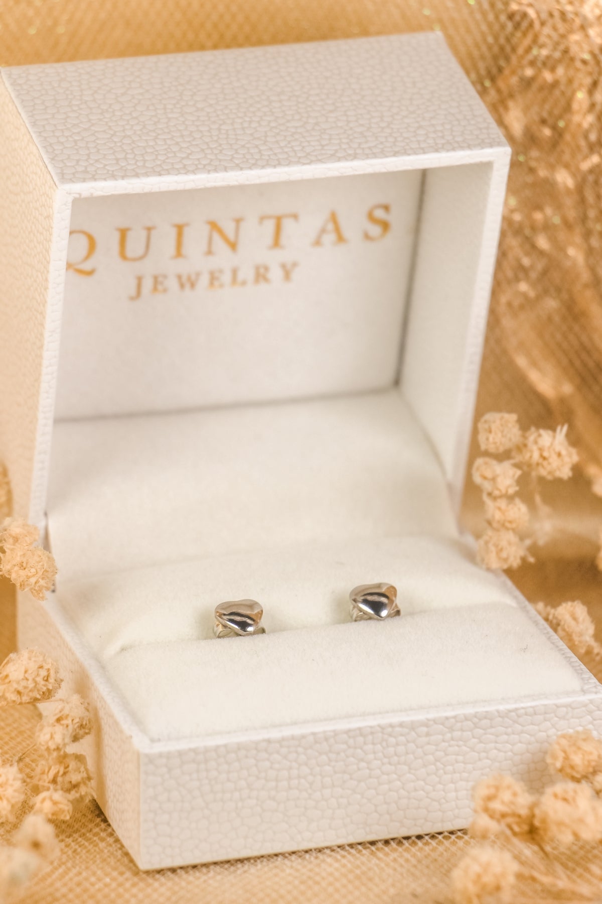 Classic Heart Silver Stud Earrings