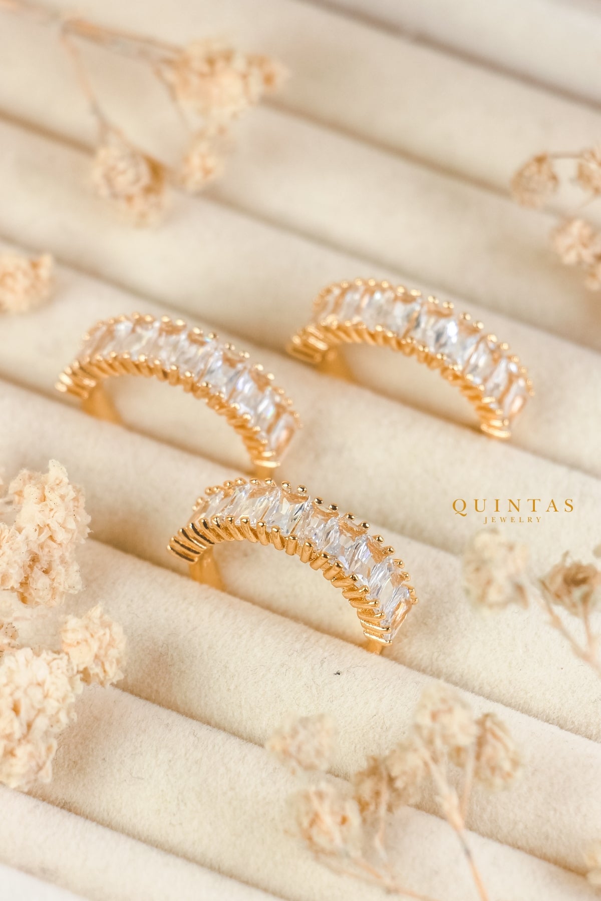 Baguette Eternity Diamond Ring (Adjustable)