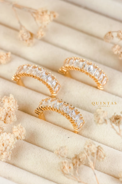 Baguette Eternity Diamond Ring (Adjustable)