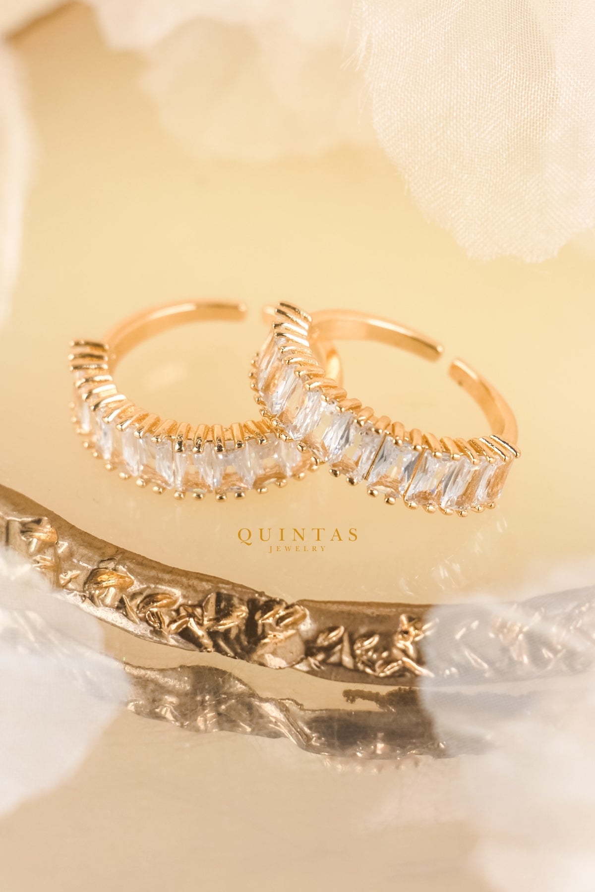 Baguette Eternity Diamond Ring (Adjustable)