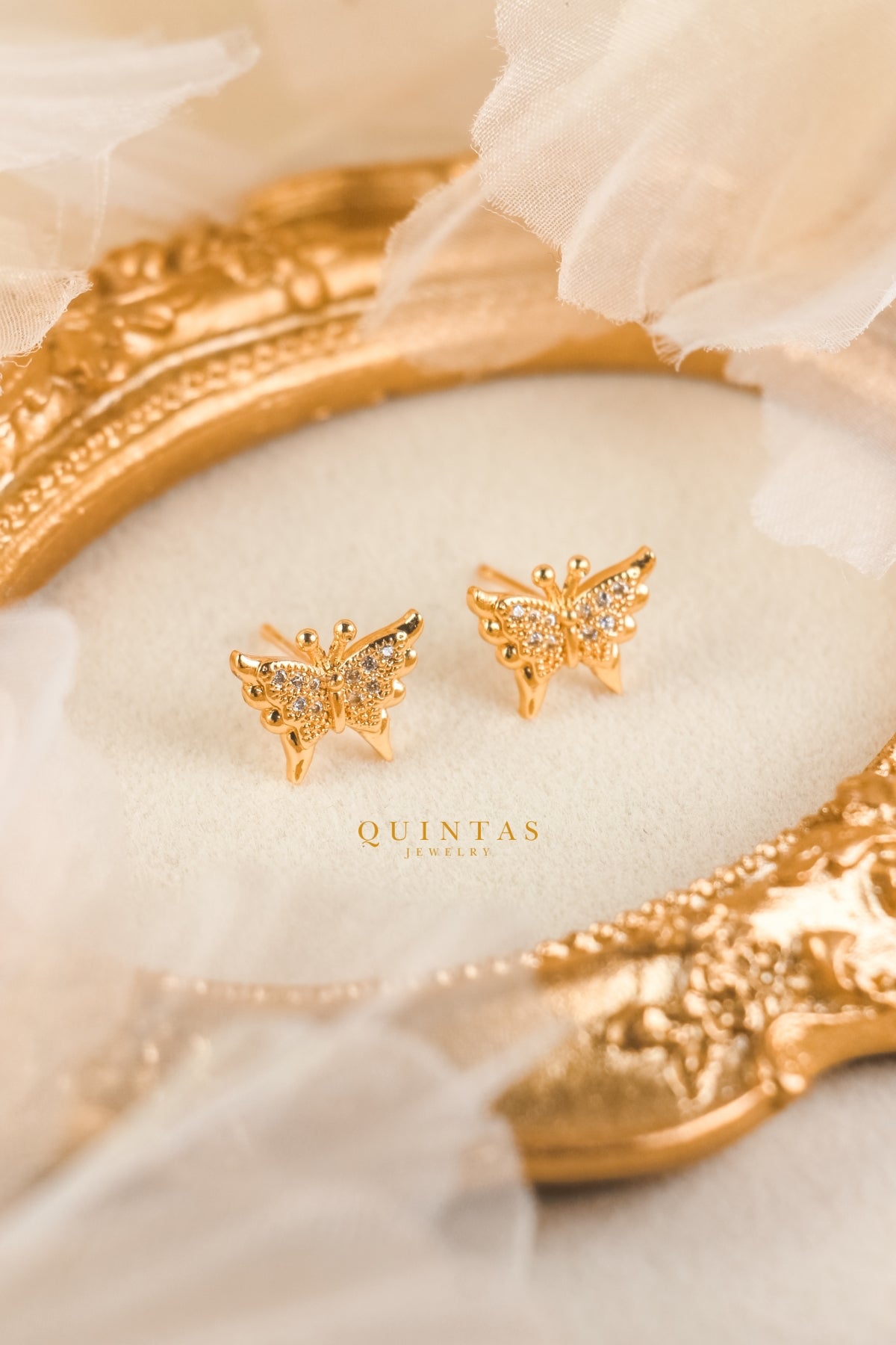 Aurelia Butterfly Stud Earrings