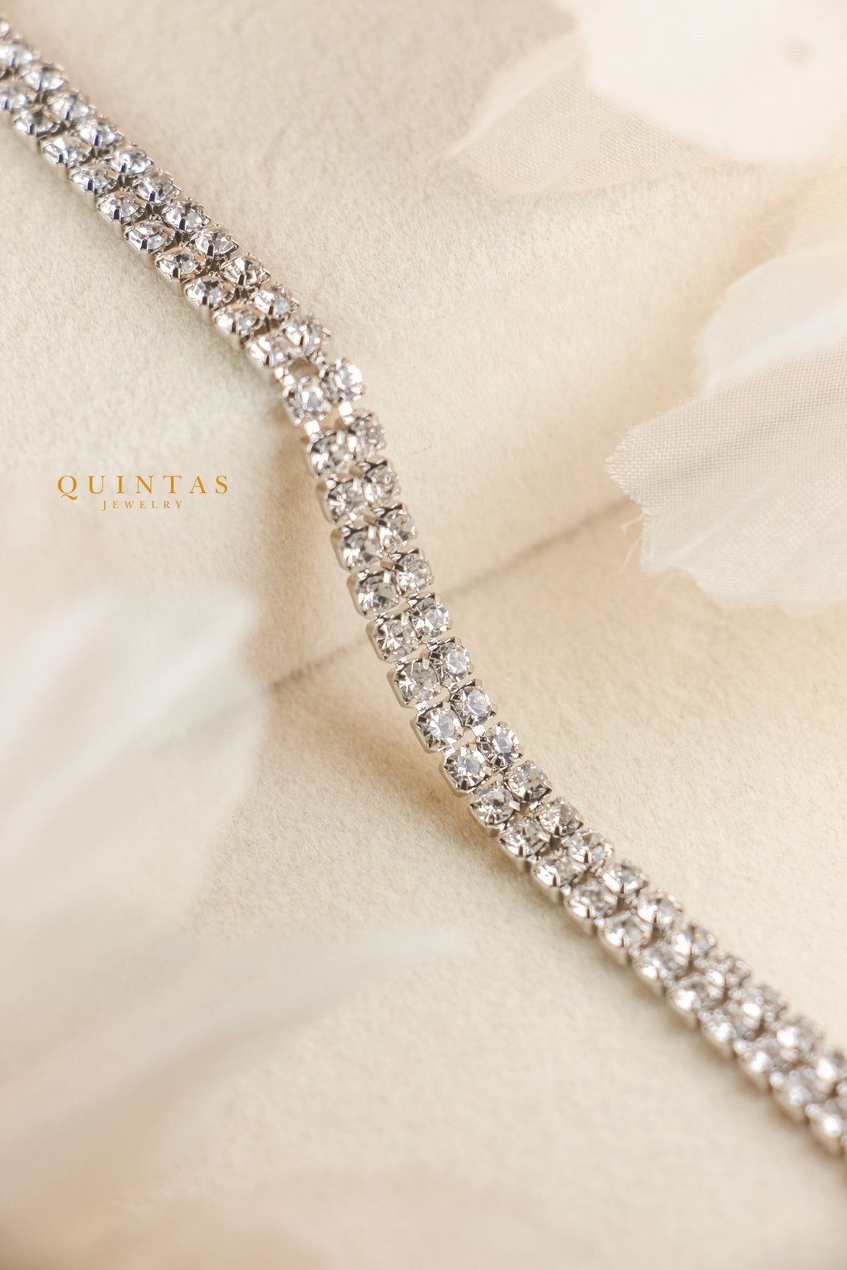 Celestine Double Diamond Silver Bracelet