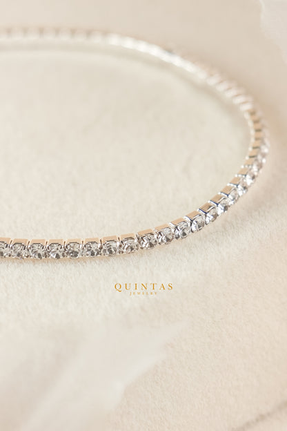 Classic Tennis Silver Bracelet
