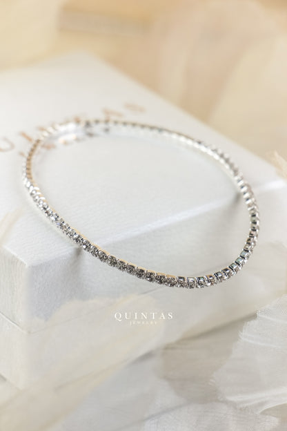 Classic Tennis Silver Bracelet