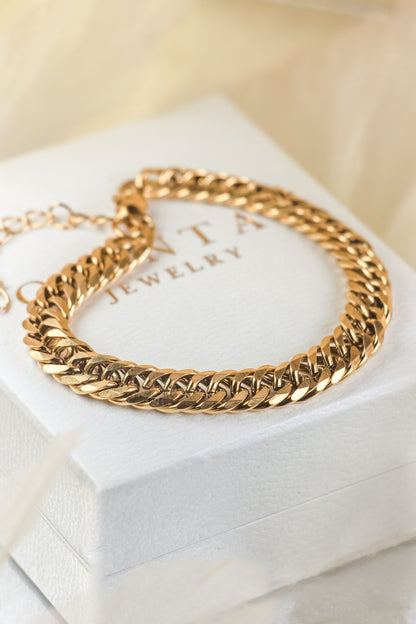Valen Gold Cuban Bracelet