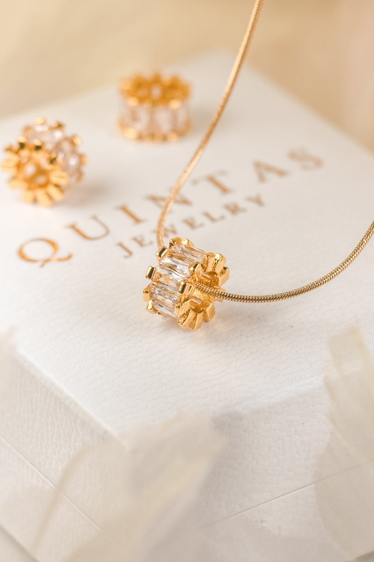 Ophelia Glass Barrel Necklace