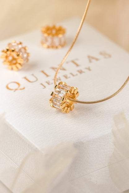 Ophelia Glass Barrel Necklace