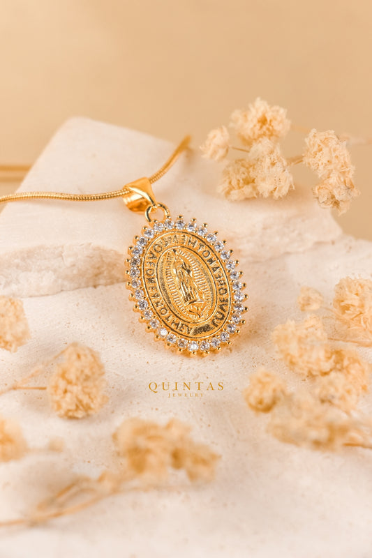 Sacred Mary Medallion Necklace