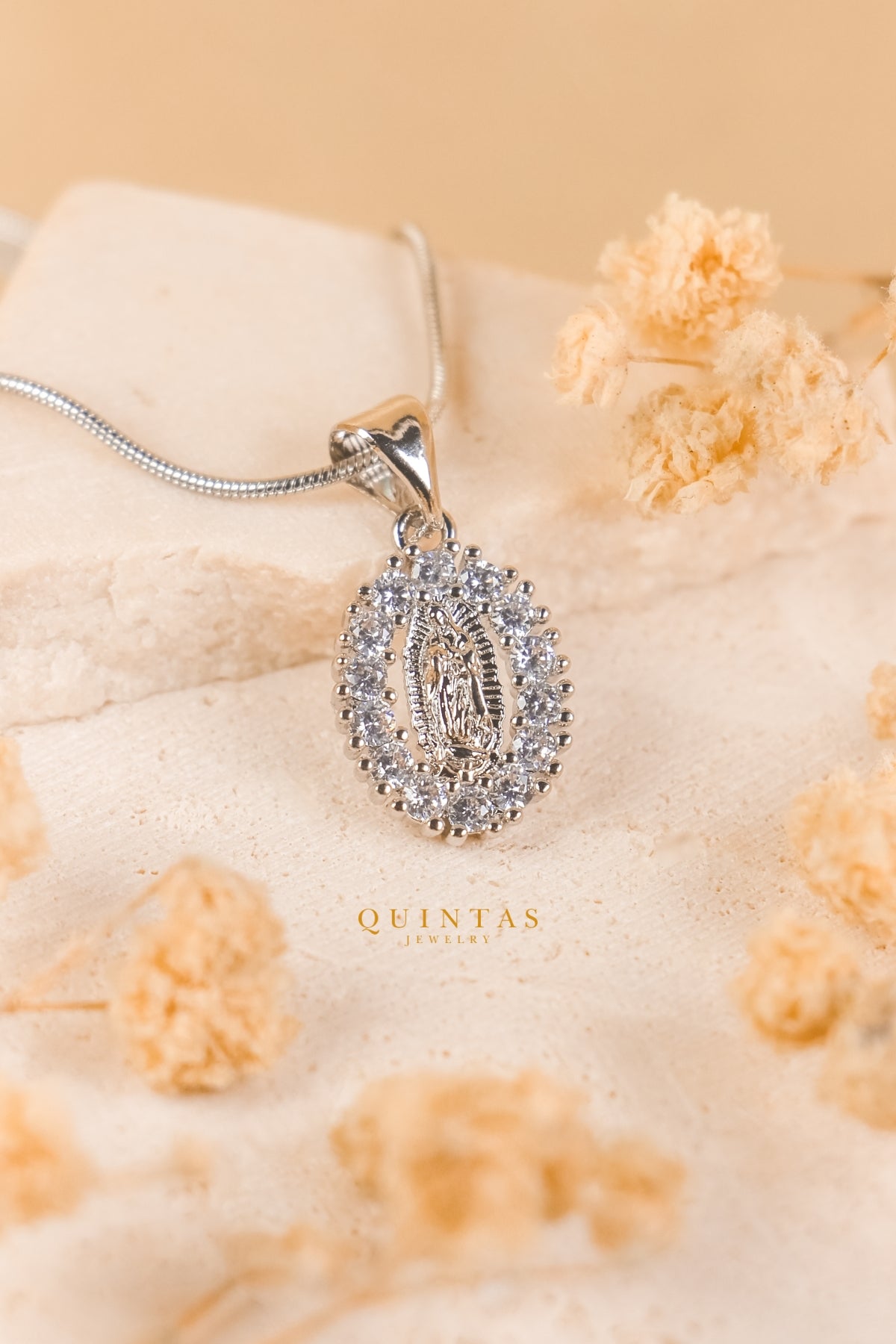 Sacred Guadalupe Silver Necklace