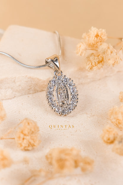 Sacred Guadalupe Silver Necklace