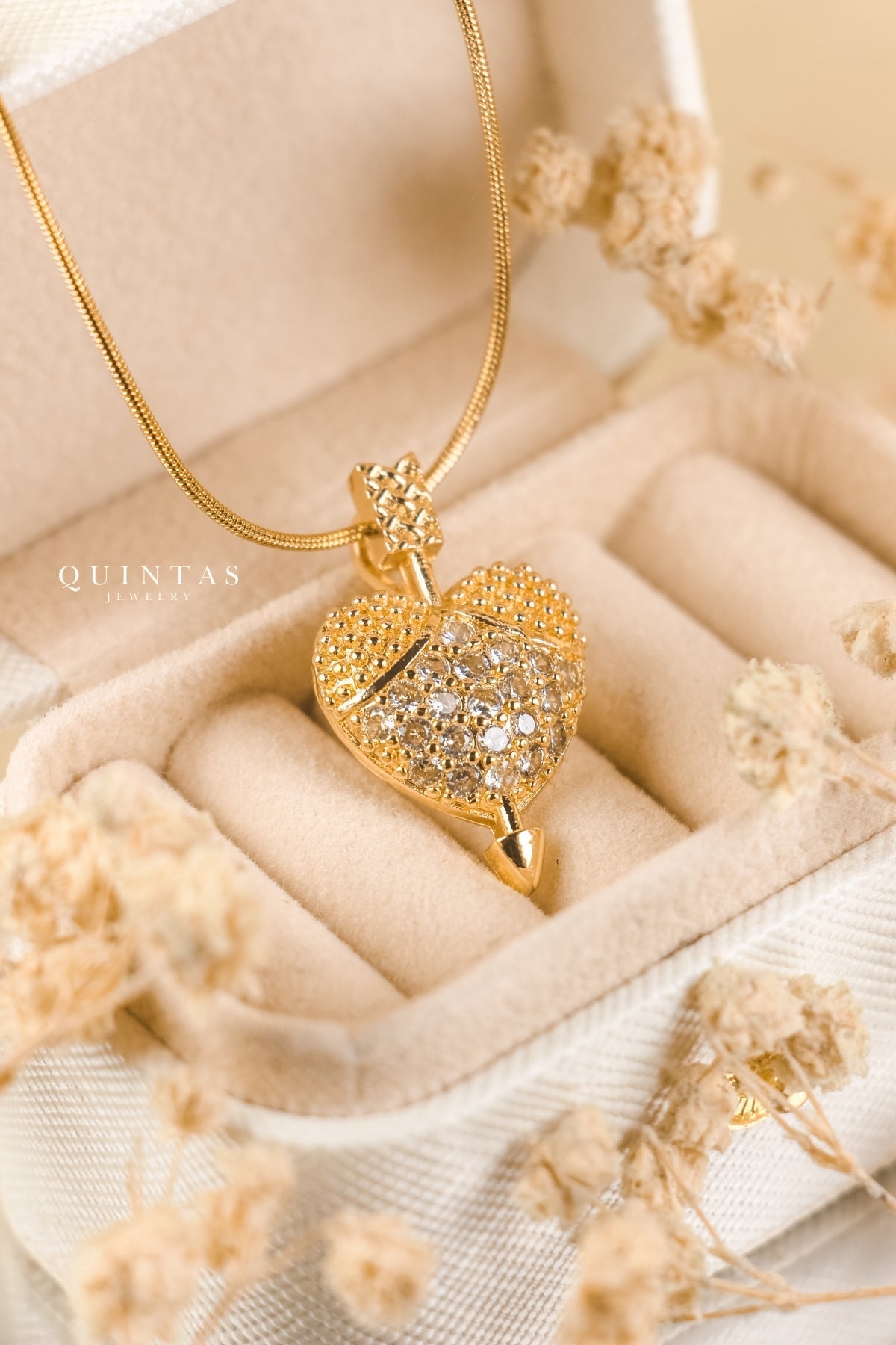 Cupid's Arrow Heart Necklace