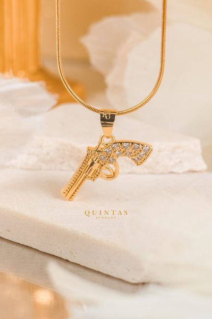 Pistol Charm Necklace