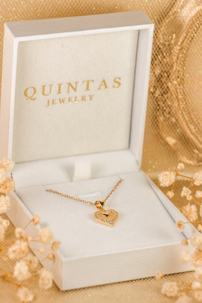 Golden Promise Heart Necklace