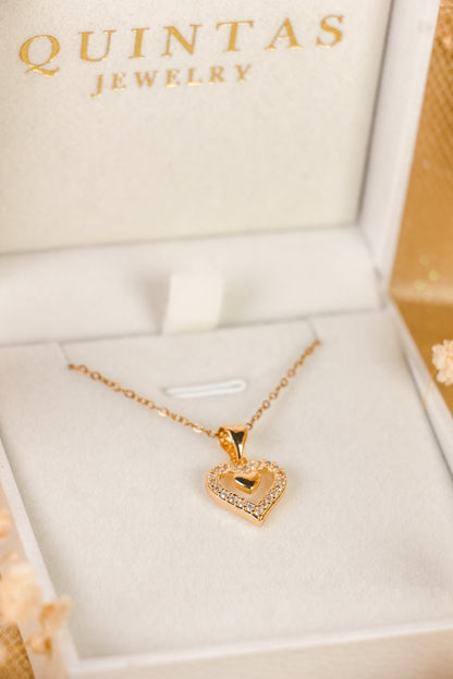 Golden Promise Heart Necklace