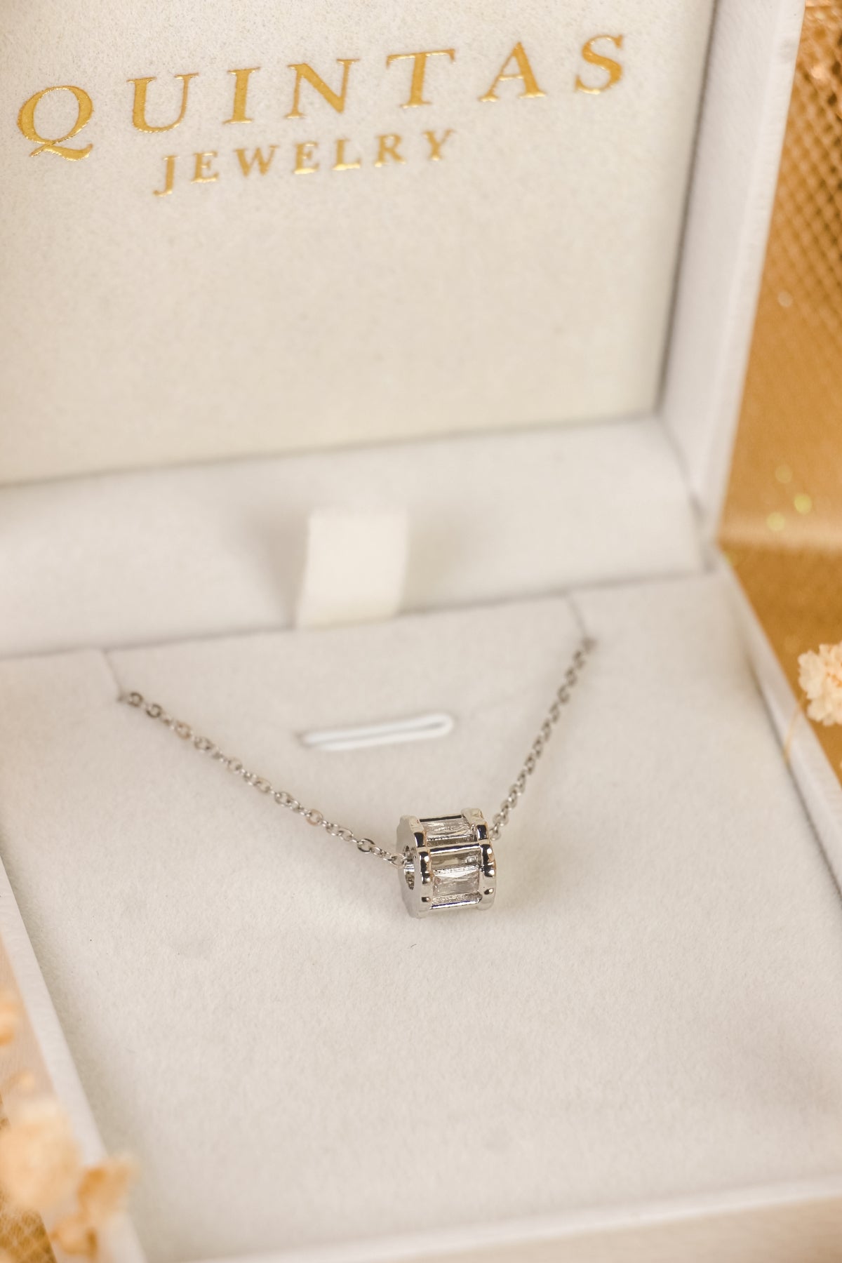 Luke Silver Barrel Necklace