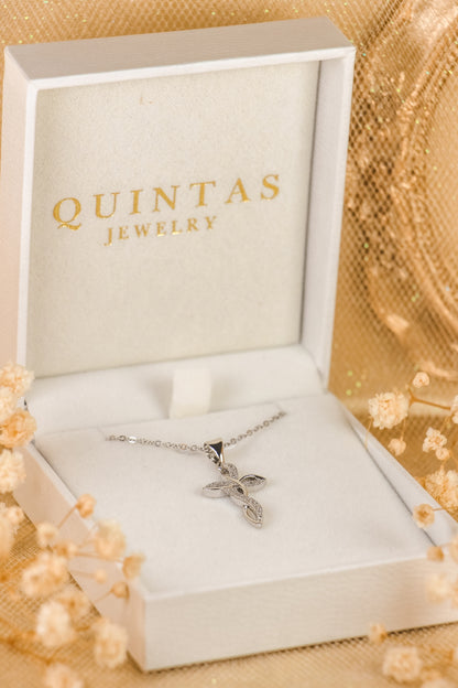 Devotion Diamond Cross Silver Necklace