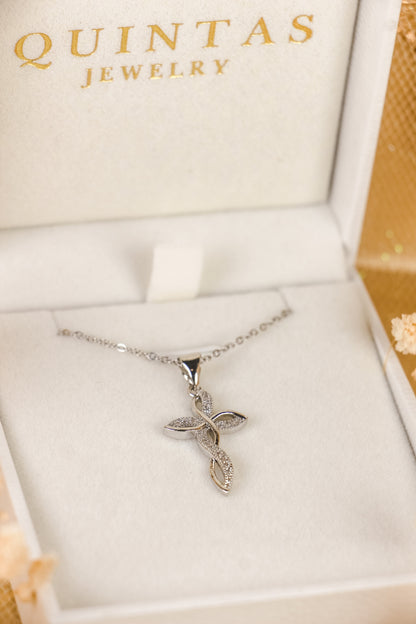 Devotion Diamond Cross Silver Necklace