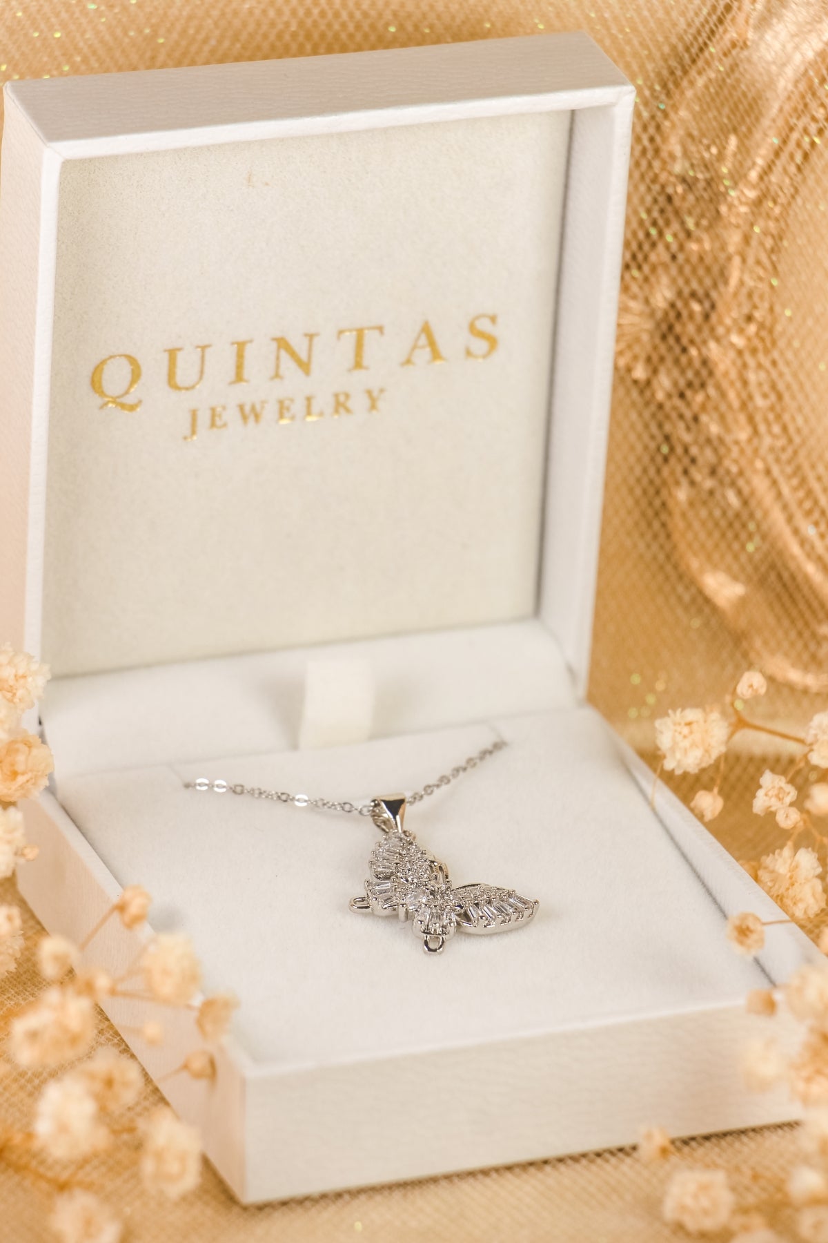 Celeste Butterfly Silver Necklace