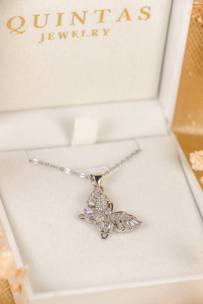 Celeste Butterfly Silver Necklace