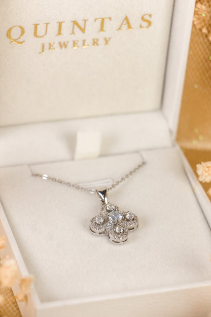 Seraphina Clover Silver Necklace