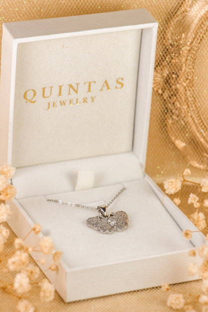 Jane Butterfly Silver Necklace