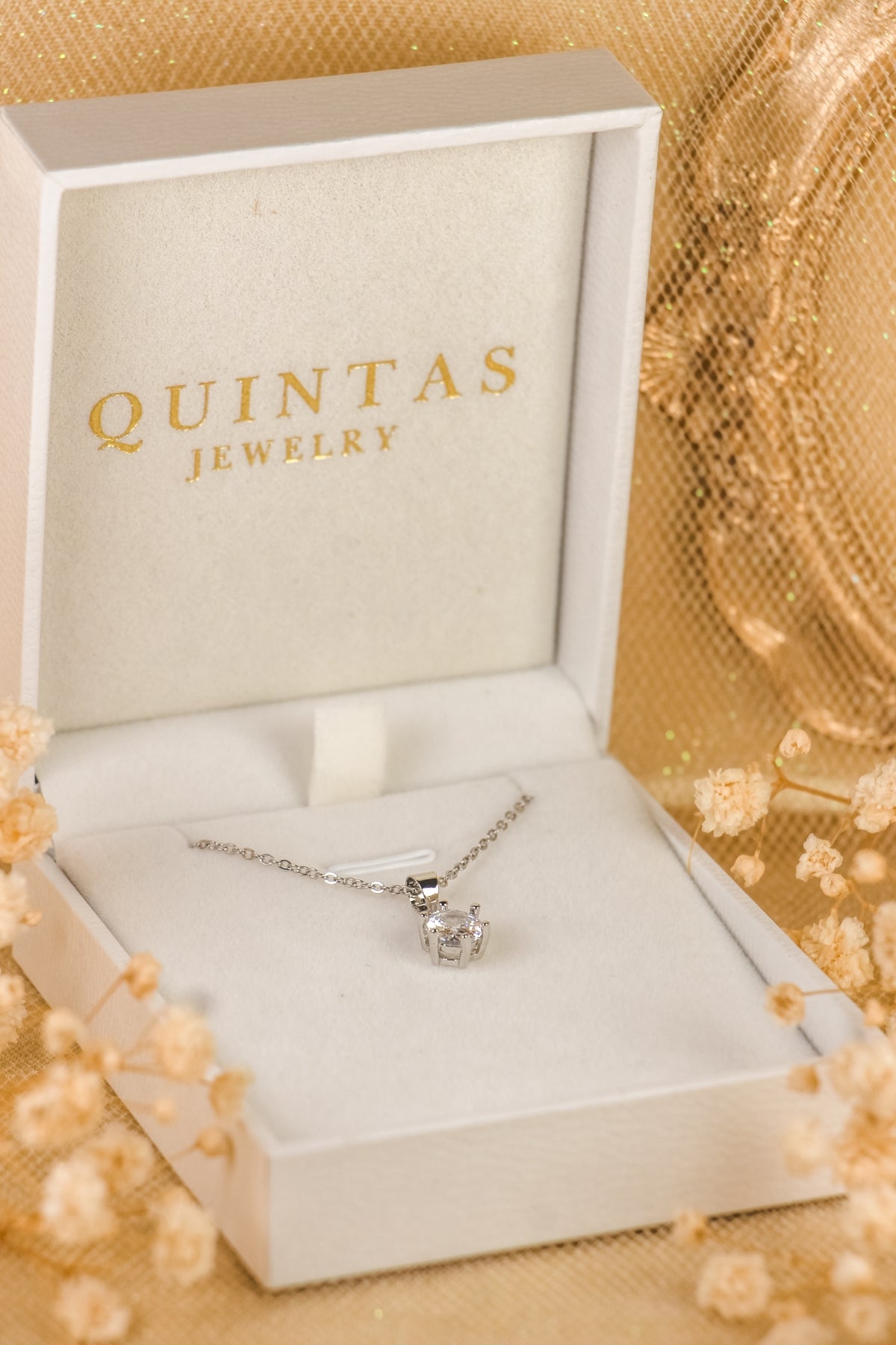 Eloise Diamond Silver Necklace