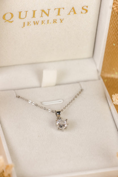 Eloise Diamond Silver Necklace