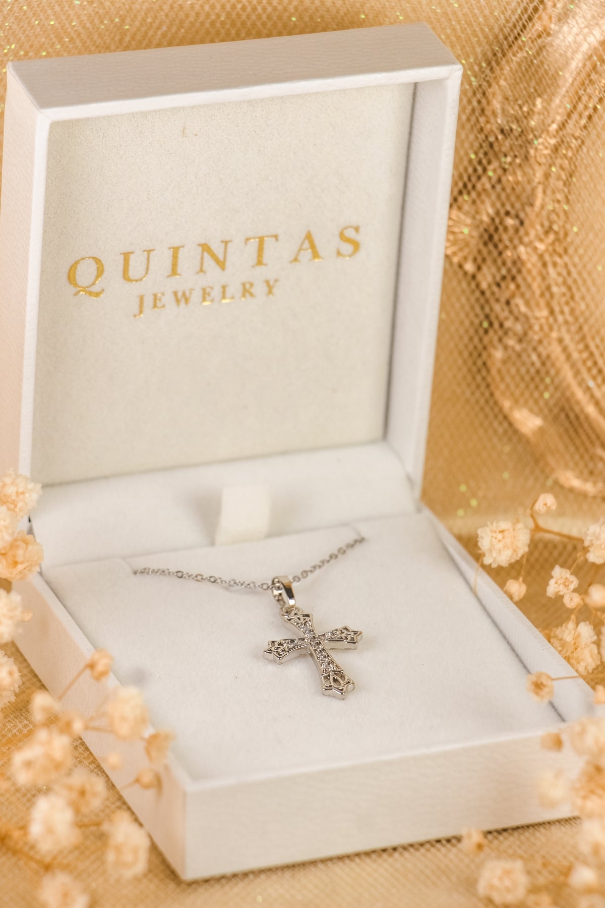 Solace Cross Silver Necklace