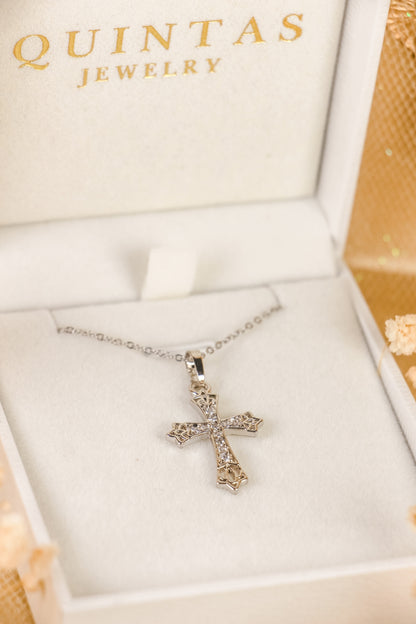 Solace Cross Silver Necklace