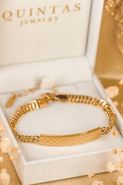 Elio Gold Bar Bracelet