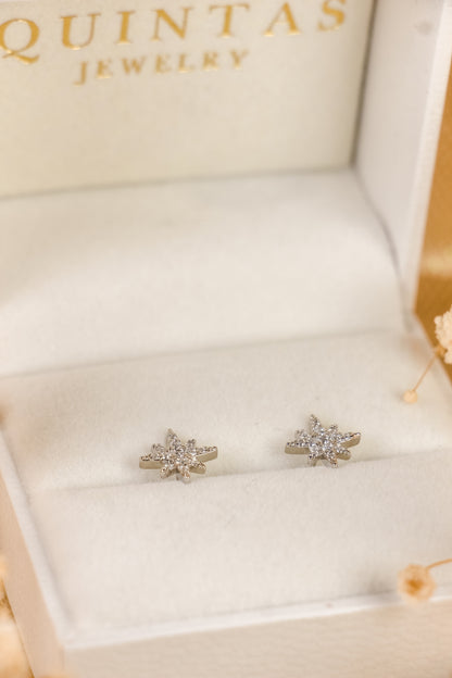 Solana Star Silver Stud Earrings