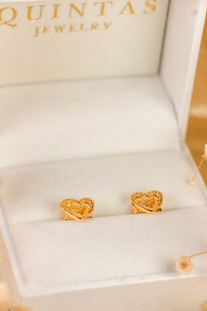 Celia Double Heart Earrings